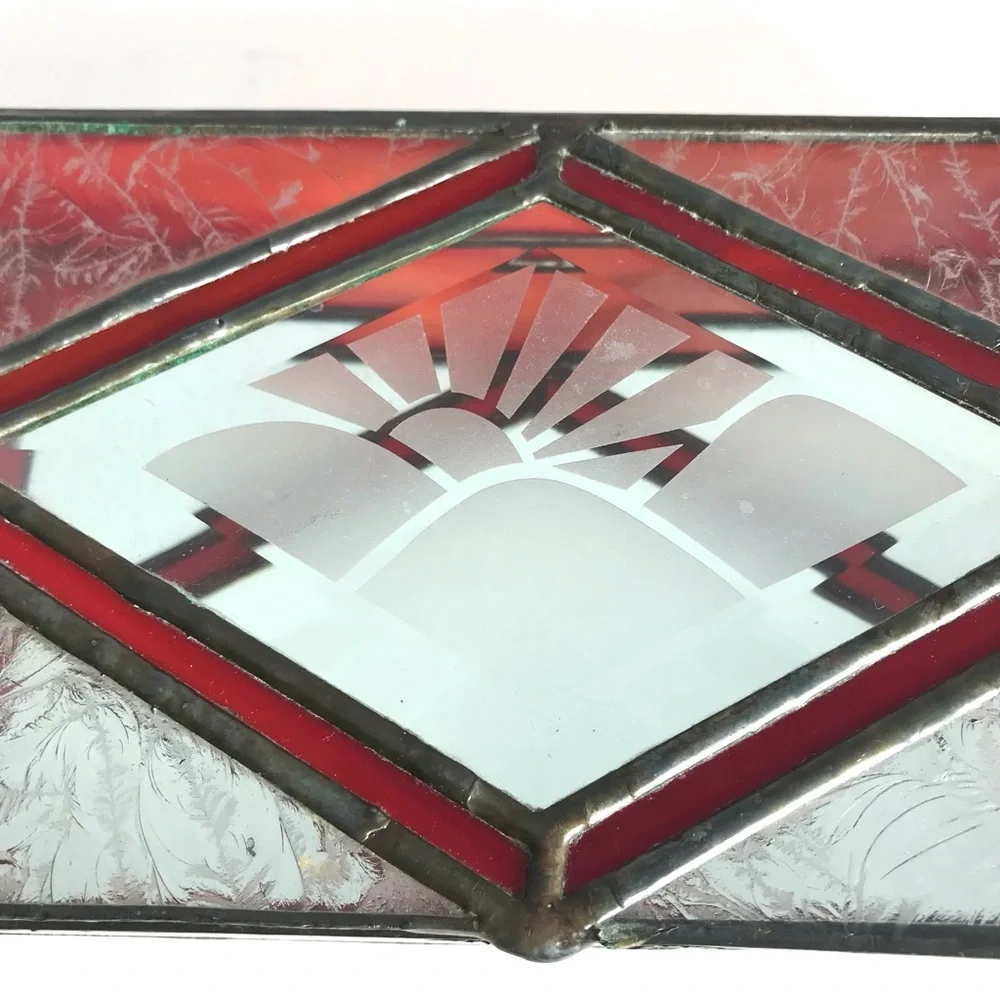 Vintage Stained Glass Jewelry Box